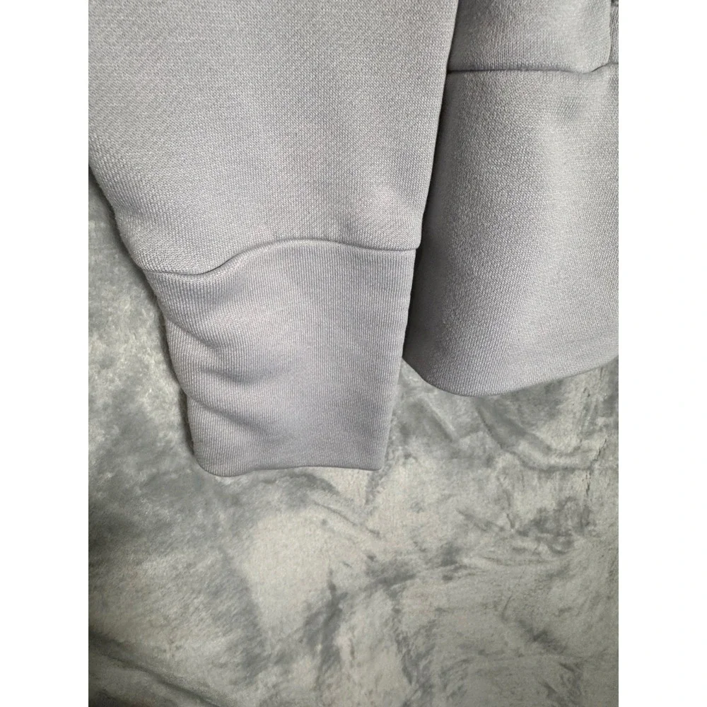Nike Womens Grey Hoodie Blue Swoosh‎ Pullover Sweatshirt Size M